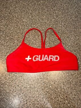 Nike Red Lifeguard Swim Top